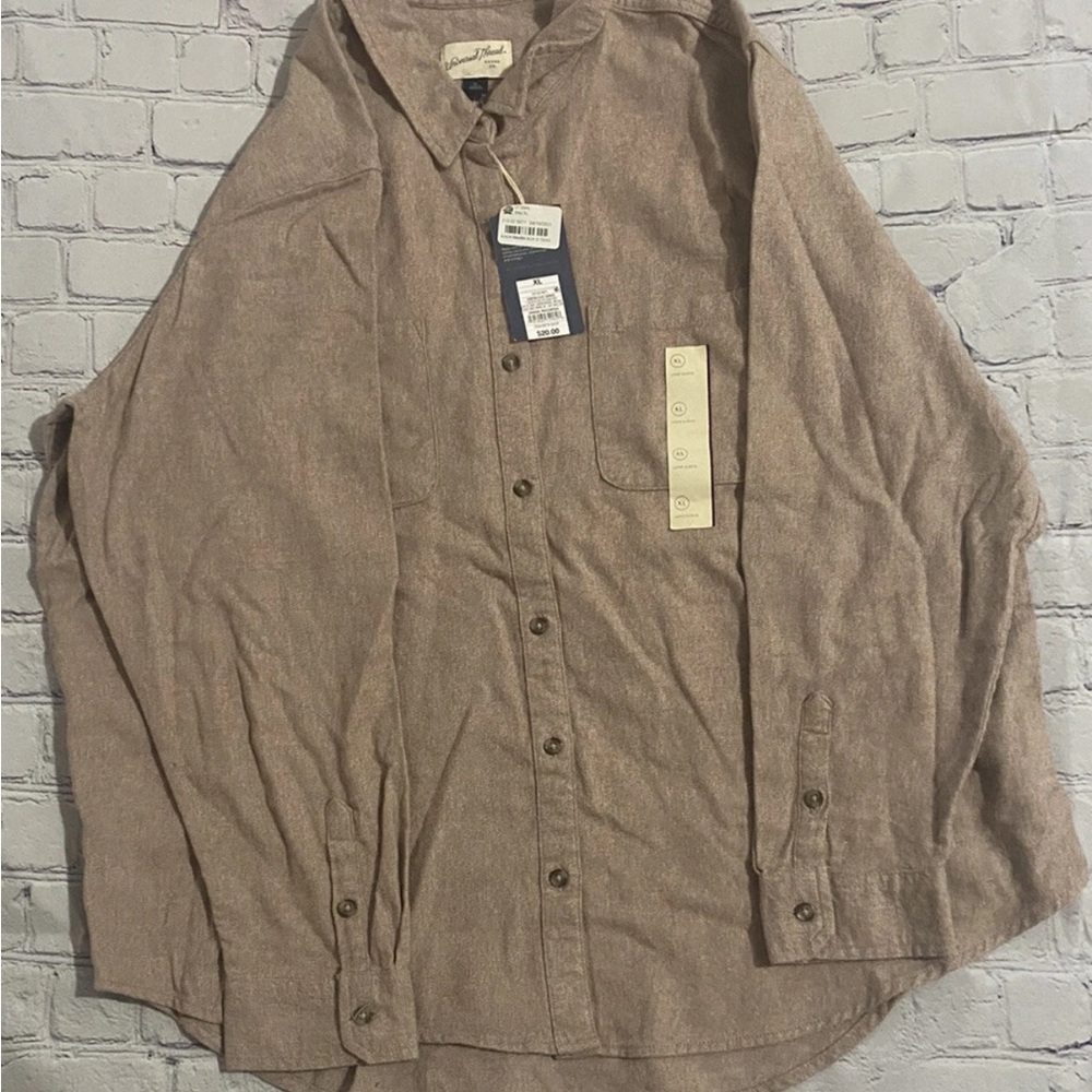 Universal Thread Boys Casual Button-Down Shirt in Taupe